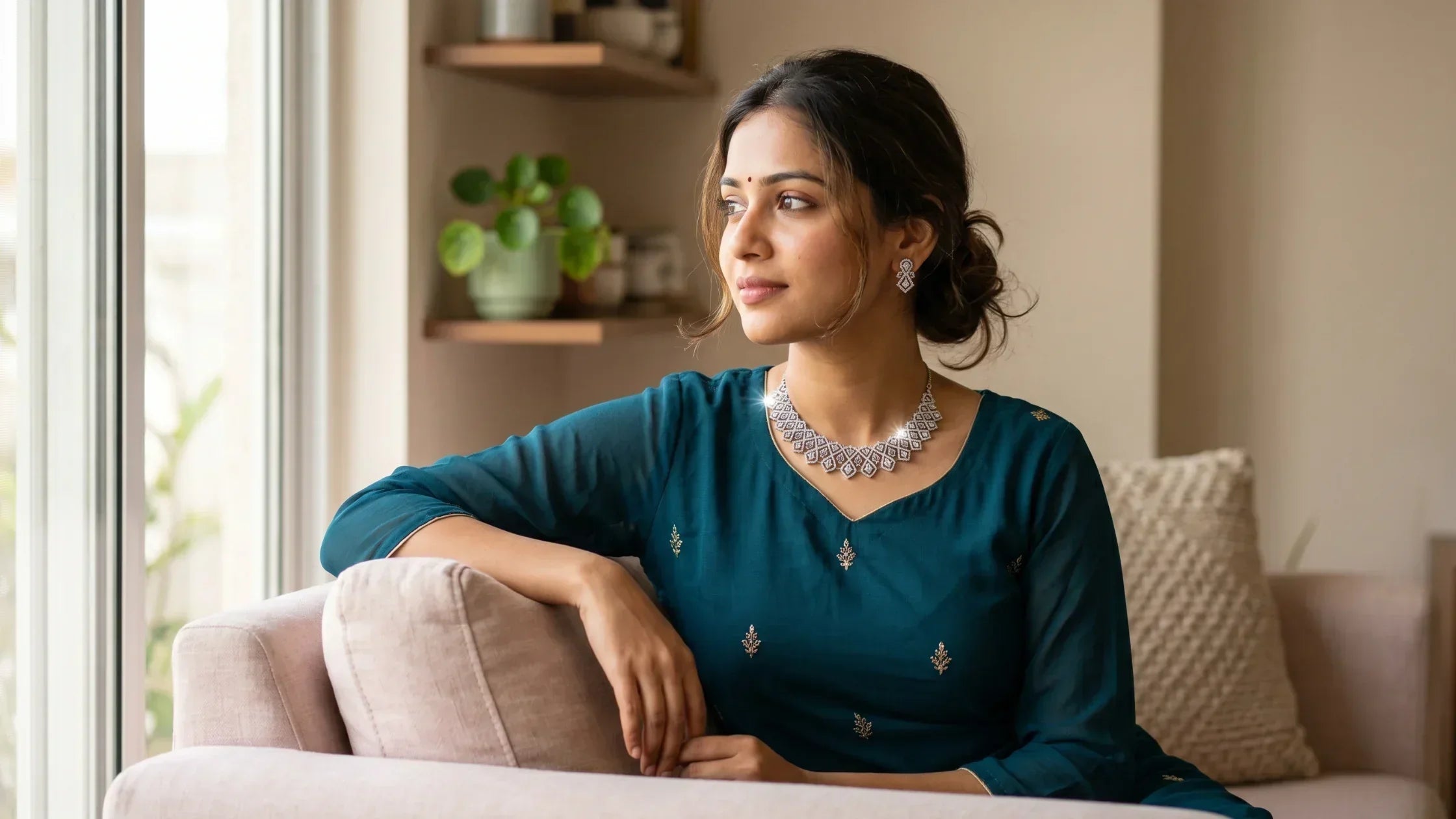 How to Choose the Right American Diamond Necklace Set for Every Occasion - The Indian Mudra
