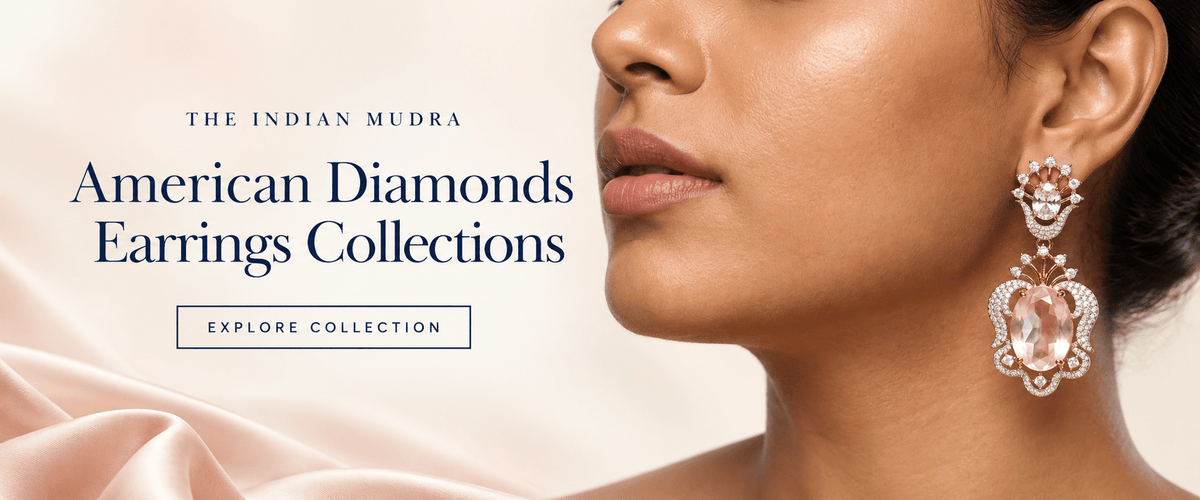 American Diamonds Earrings Collections - The Indian Mudra