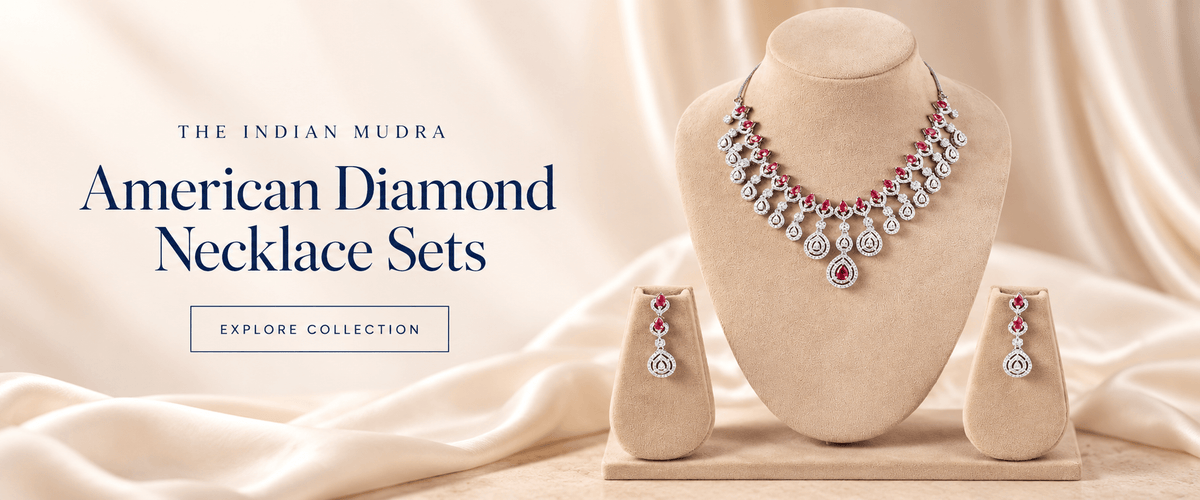 American Diamond Necklace Sets - The Indian Mudra