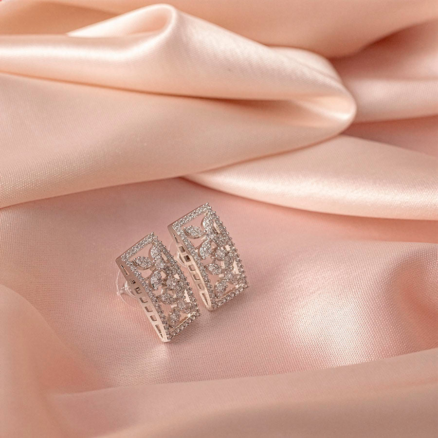 White American Diamond Lightweight Pendant Set of for Women for Occasion and Party Wear (MI - PEN - 005 - W - AD - SL) - The Indian Mudra